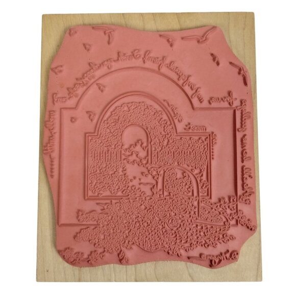 Stamps Happen Until We Meet Again Large 6 Inch Rubber Stamp - Picture 2 of 4